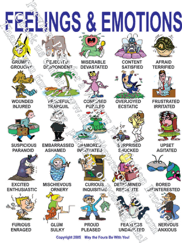 Feelings and Emotions English Poster