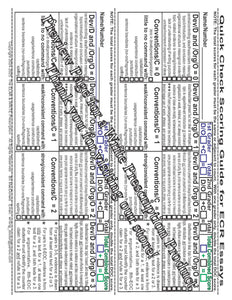 Quick Check Texas Test Aligned ECR Rubric for All Grade Levels & Purposes of Writing