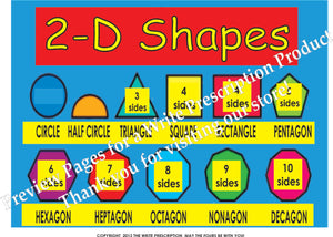 2D Shapes Math Poster