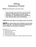 Expository and Persuasive Prompts about Love